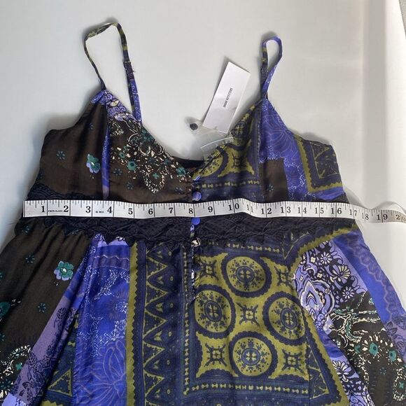 UO Dark Blue Azalea Lace Inset Frock Dress Size Small NWT - Picture 11 of 13